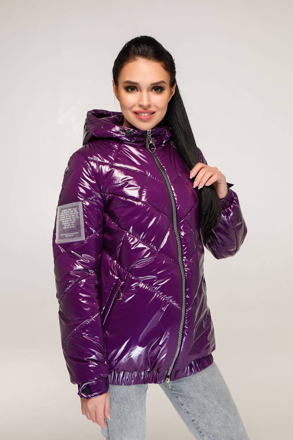 Куртка В-1270 Лак Тон 14 Темно-фиолетовый