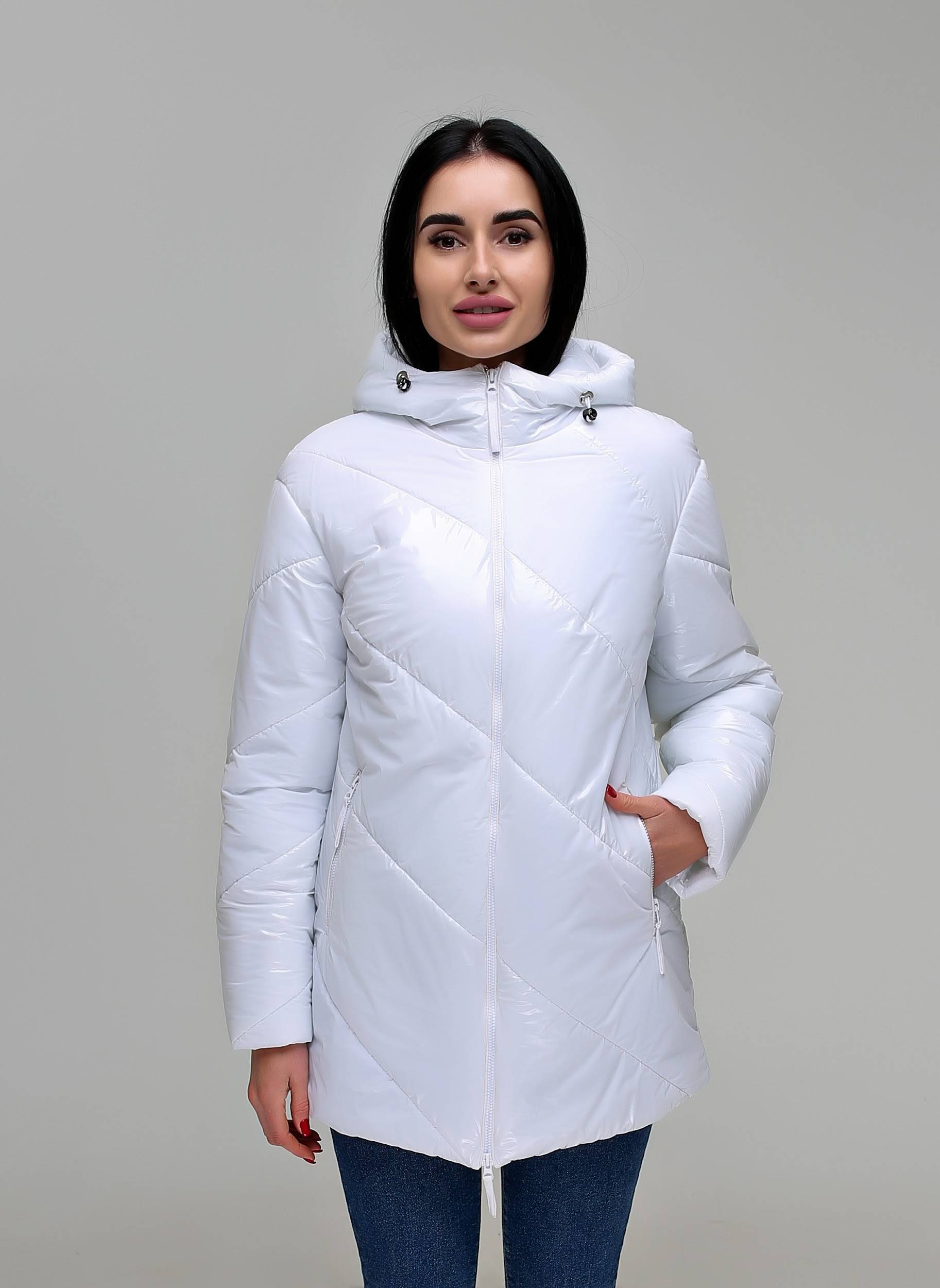 Куртка В-1301 Лак Тон 110 Белый дымчатый