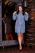 Куртка В-890 Вельбоа Диз.1 Тон 1 Синевато-серый