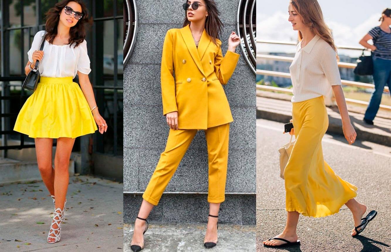 Стильный желтый цвет в одежде