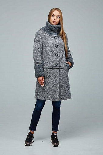 Пальто В-1066 Bouclet Alpaca AGU Тон 105